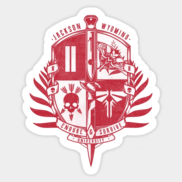 Endure & Survive University Sticker by Alundrart